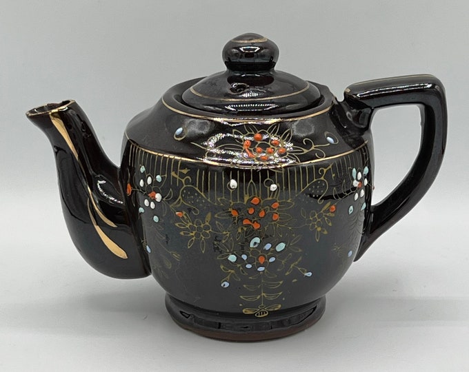 Vintage 1940s Japan Moriage Brown Painted Teapot Etsy Vintage 1940s Japan Moriage Brown Painted Teapot Etsy