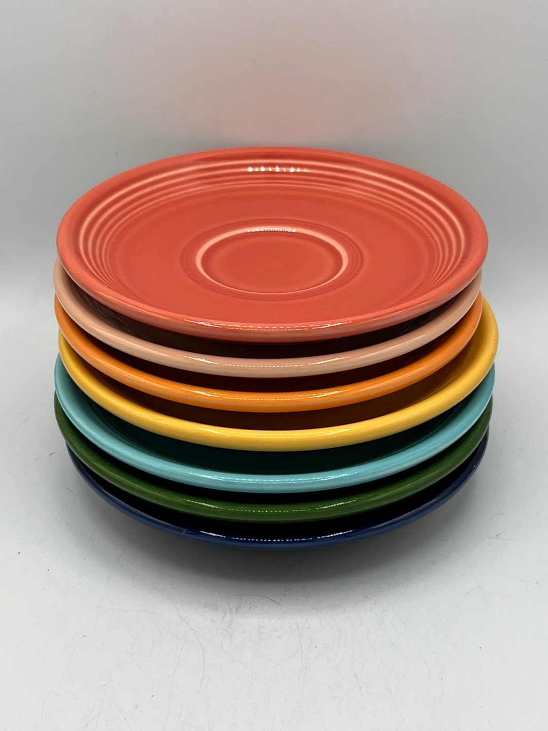 Vintage Fiesta Ware Saucers 6 Round Various Colors Sold Individually Great Colorful Plates