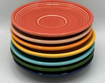 Vintage Fiesta Ware Saucer: 6" Round, Retired Colors (Sold Individually)