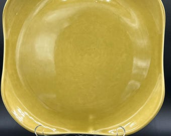 Vintage Russel Wright for Steubenville American Modern Square Platter - Gold Speckled Glaze