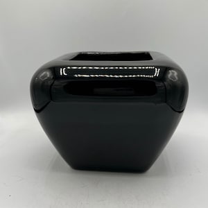 Pretty Square Black Vase / Planter - So Pretty!  Small MCM Planter!