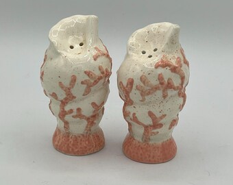 Coral Salt and Pepper Shakers - Beach Decor