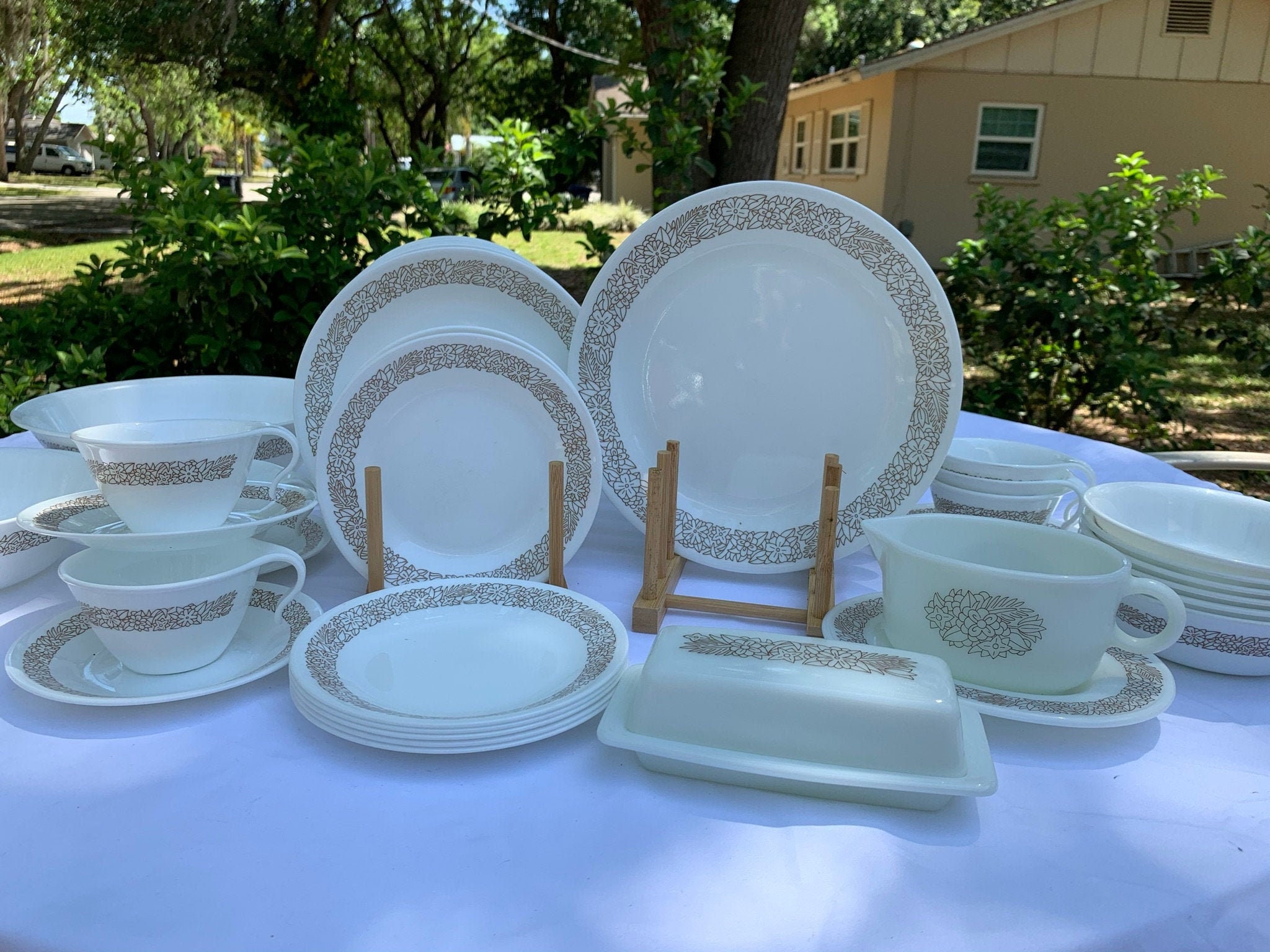 Corelle Woodland Brown Dishes Various Pieces Available Etsy