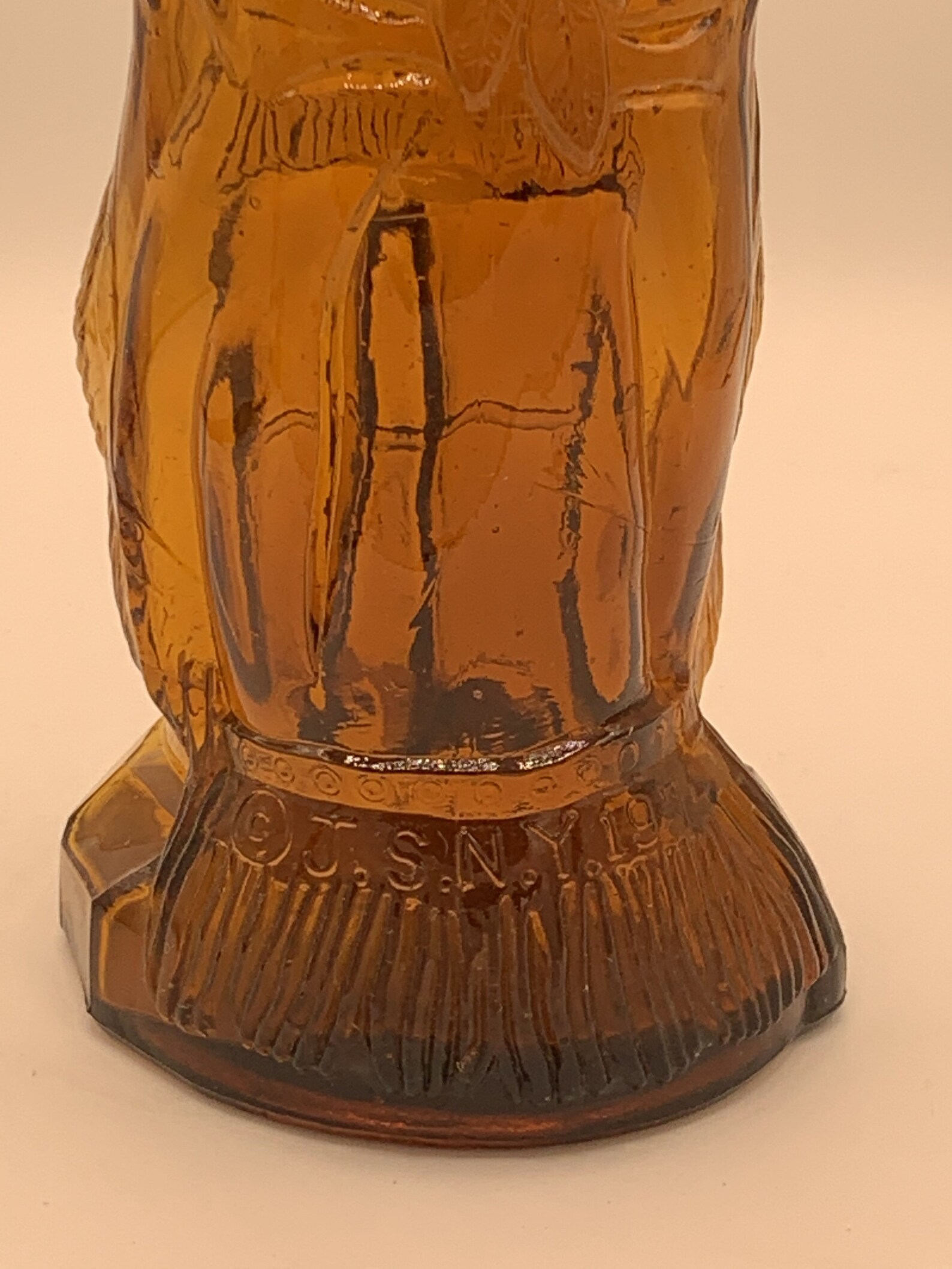 Vintage Indian Decanter Brown Glass 1974 so Cool Etsy