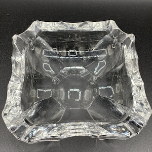 Mid Century Modern Cut Crystal Ashtray - Vintage - Super Special!!