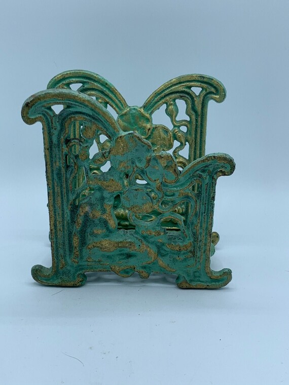 Vintage Brass Napkin Holder Art Nouveau Very Ornate and Etsy