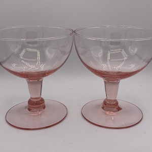 Vintage Light Pink Compote Dish - Set of 2 - Pretty in Pink!!!