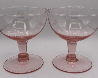 Vintage Light Pink Compote Dish - Set of 2 - Pretty in Pink!!!