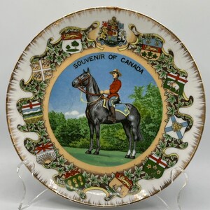 Vintage Souvenir Plate of Canada: 1960s Mid-Century Fine China