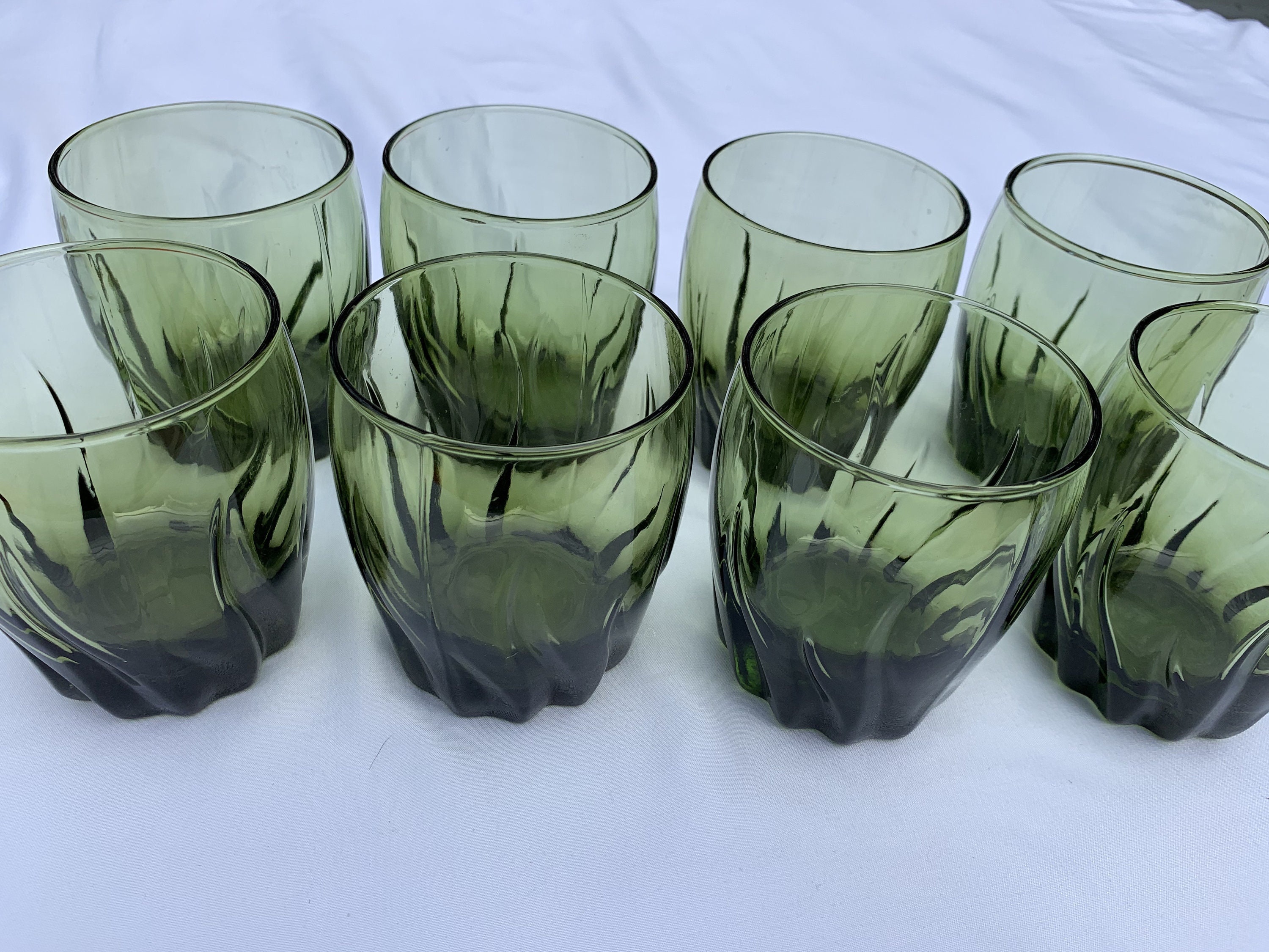 Vintage Anchor Hocking, Set of 8, Double Old Fashioned, Central