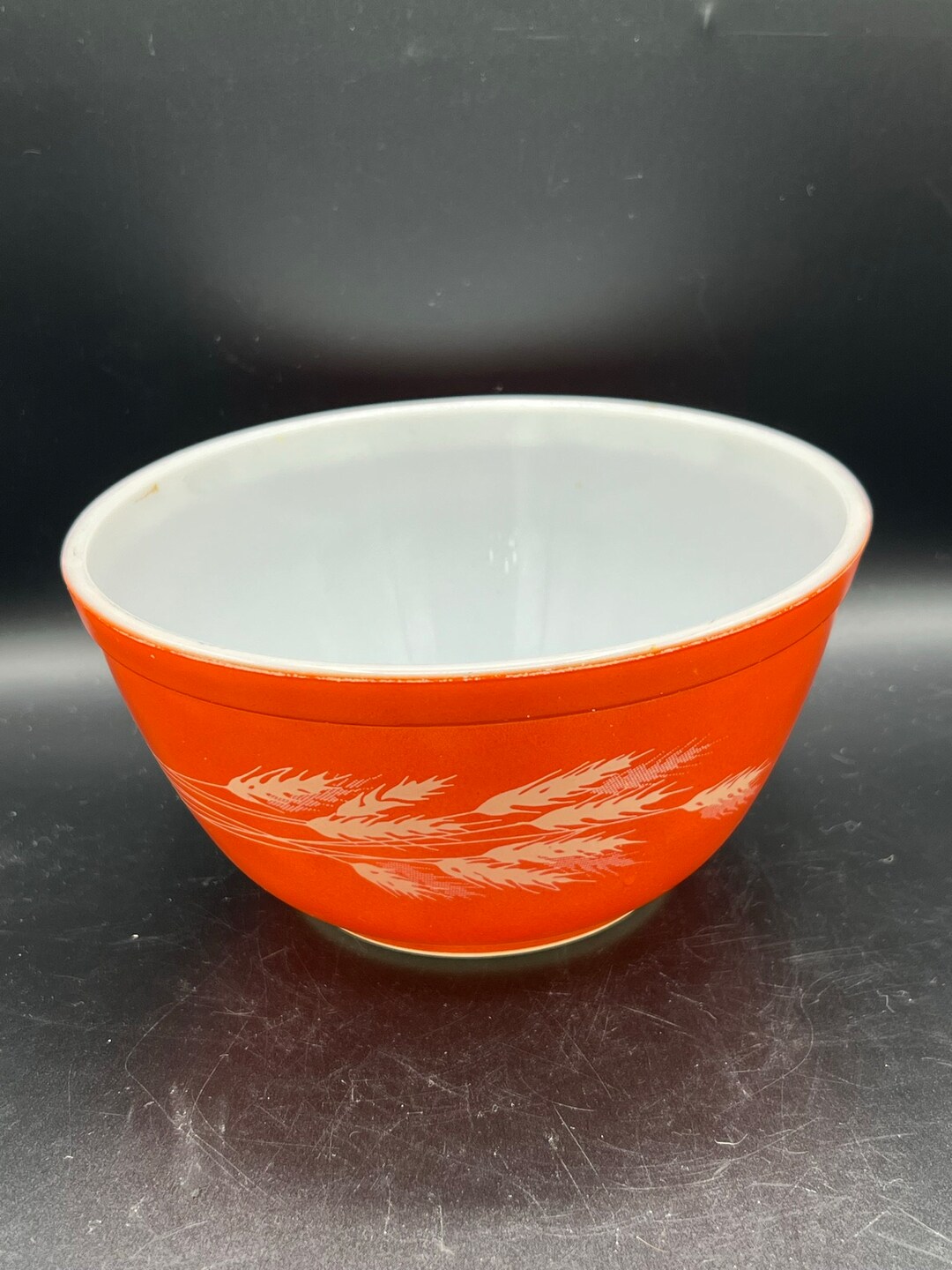 PYREX Autumn Harvest - Rust Colored - Mixing Bowl 402 - Complete