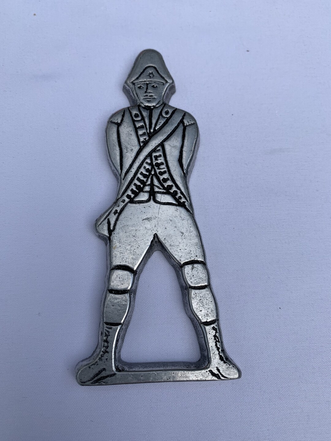 Vintage Pewter Toy Soldier Napkin Holders, Display Soldiers, Pewter