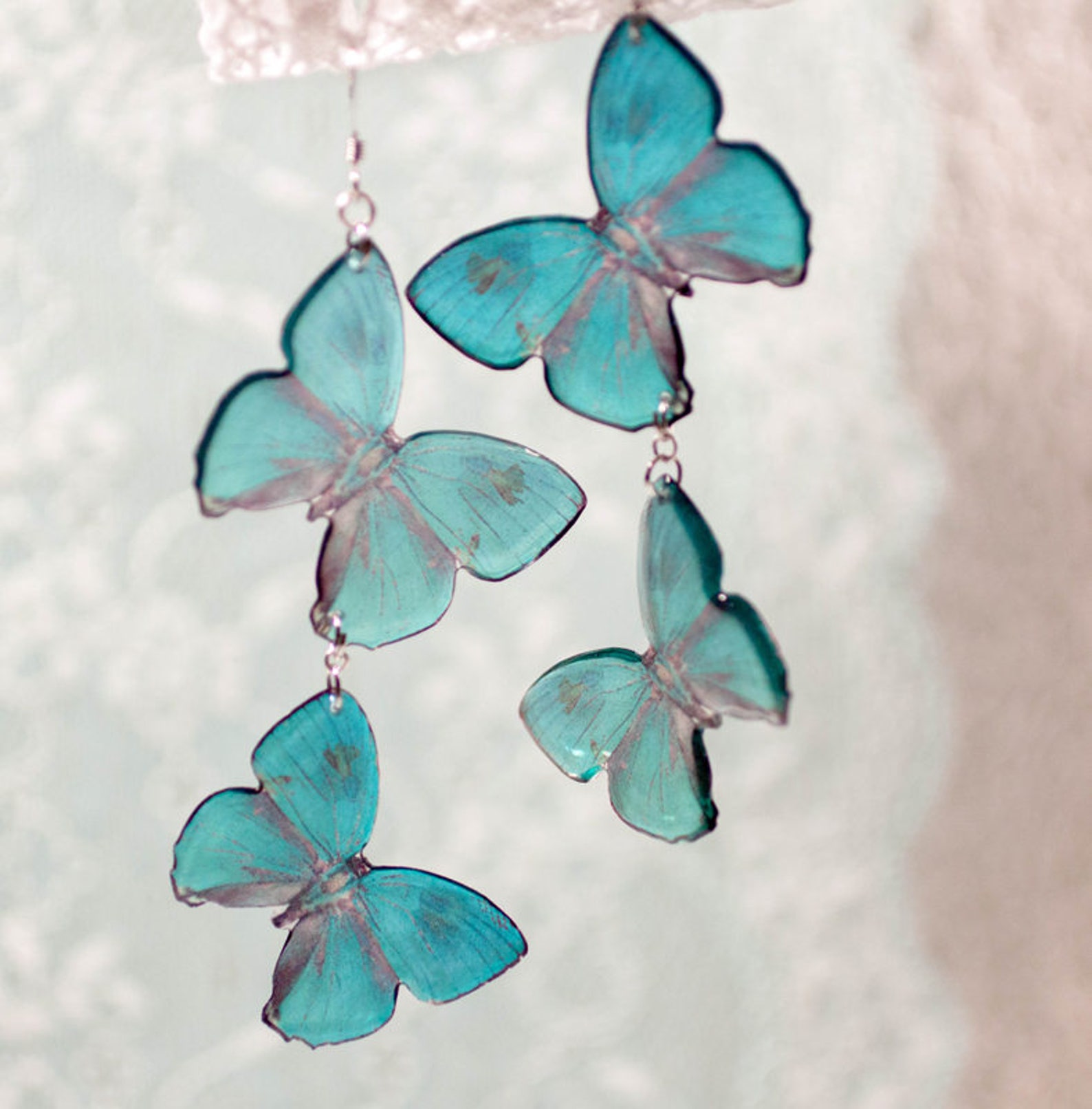 Earrings Butterfly Resin Jewelry Turquoise Stud Earrings Etsy