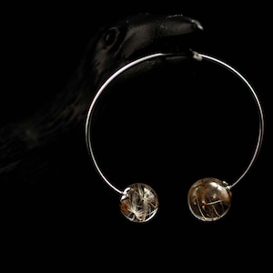 Dandelion Seeds Resin Bracelet, Dandelion Ball, Resin Bangle Flower, Dandelion Bracelet, Dandelion Seed Jewelry Bangle, Gift for Her