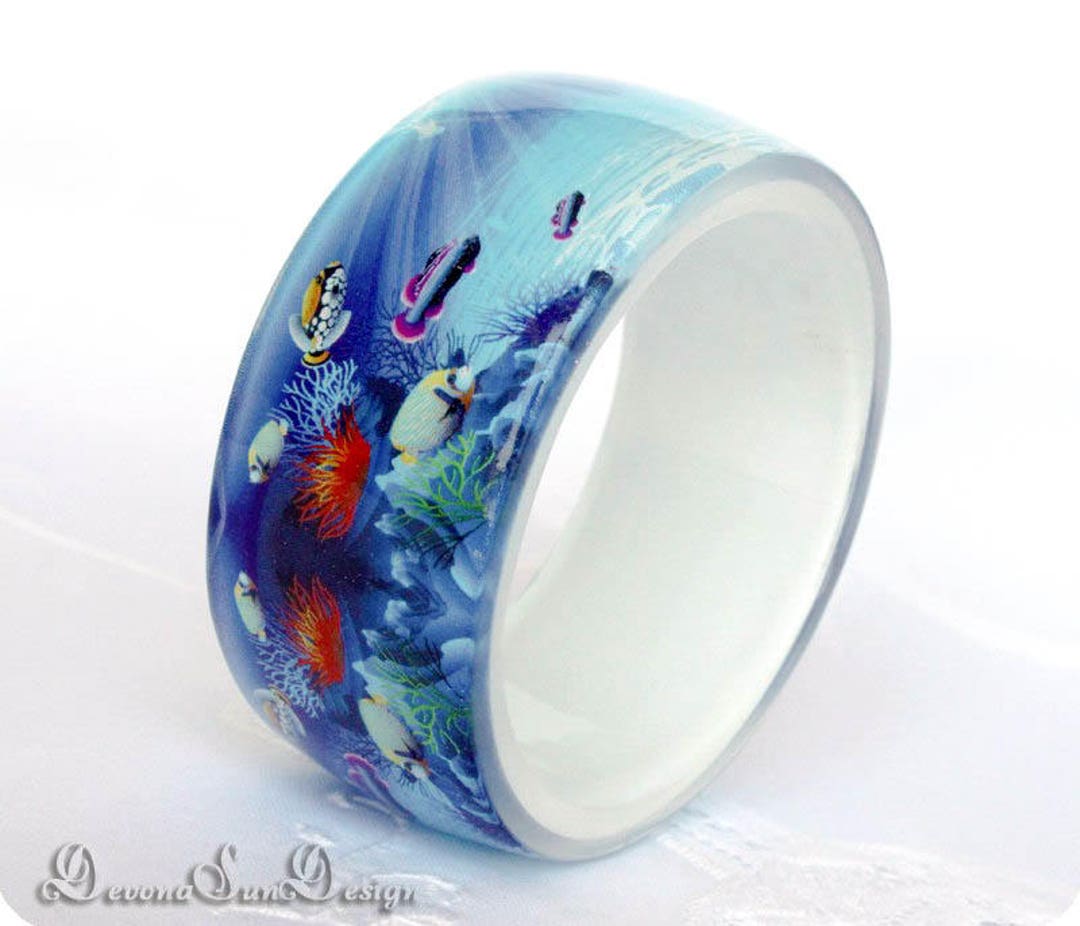 Bangle Andersea World Aquarium Jewelry Ocean Sea Jewelry Etsy