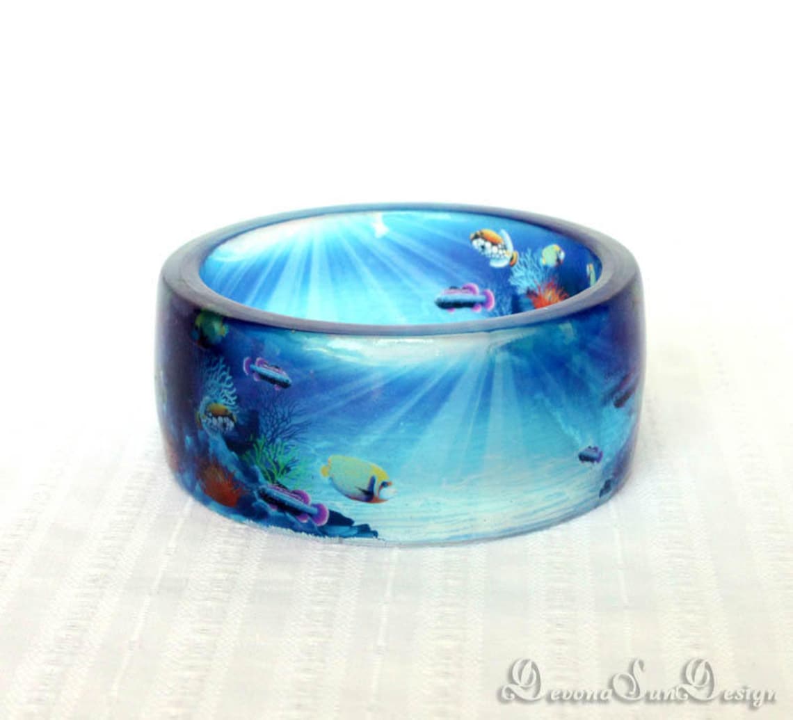 Bangle Andersea World Aquarium Jewelry Ocean Sea Jewelry Etsy