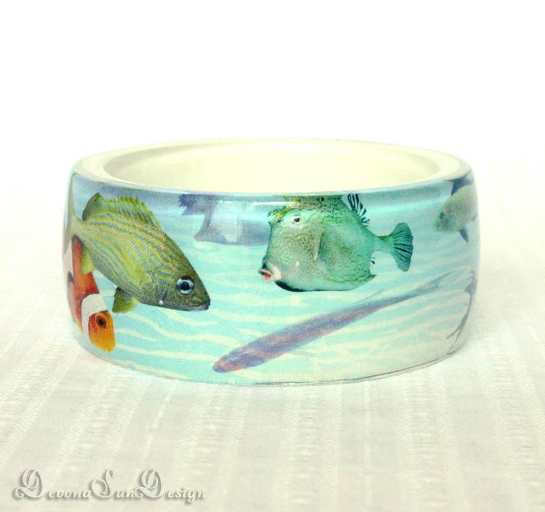 Resin Bangle Aquarium Underwater Jewelry Ocean Sea Jewelry Etsy