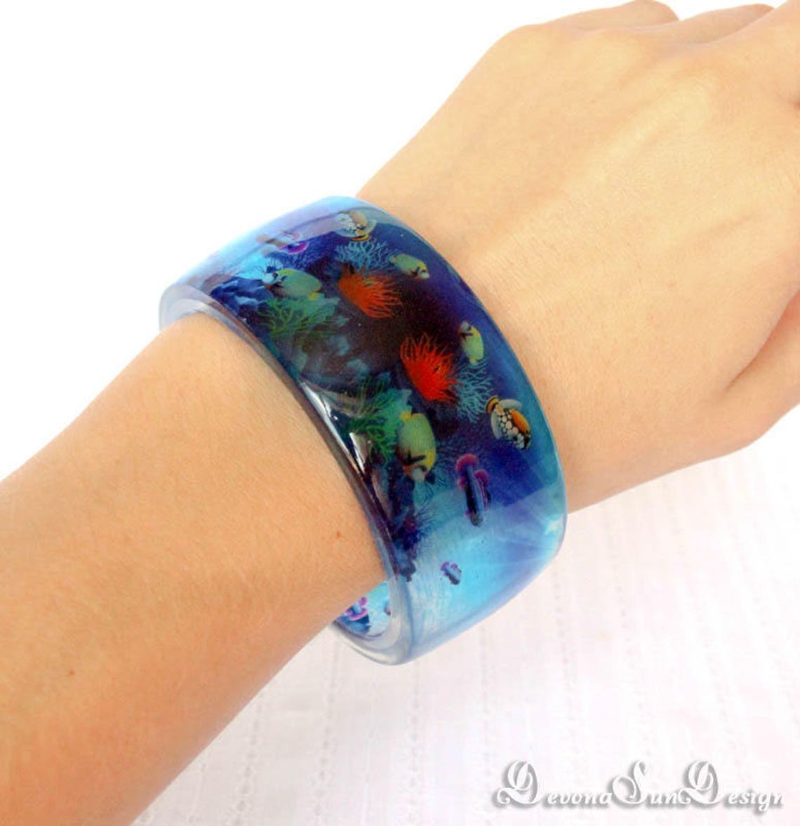 Bangle Andersea World Aquarium Jewelry Ocean Sea Jewelry Etsy