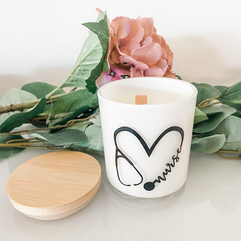 Quote Scented Soy Candle Nurse Heart Bespoke Candle Etsy
