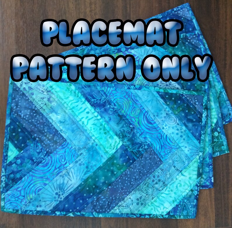 Modern French Braid Design Quilted Placemat Patternpattern Etsy