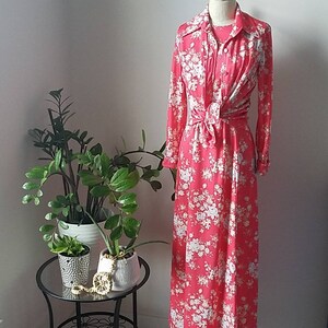 Vintage 70s Hal Ferman Floral Set Vintage Floral Dress and Top Set Vintage Maxi Dress Vintage Floral Top Hal Ferman image 1