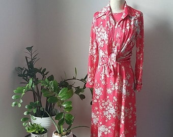 Vintage 70s Hal Ferman Floral Set| Vintage Floral Dress and Top Set| Vintage Maxi Dress | Vintage Floral Top| Hal Ferman