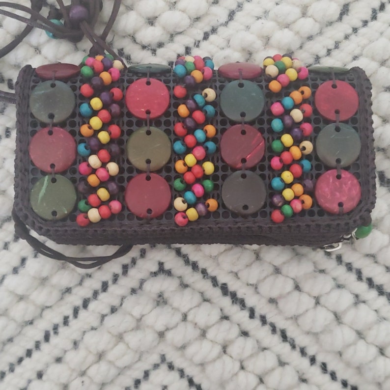 Woven Beaded Small Cross Body Bag image 4