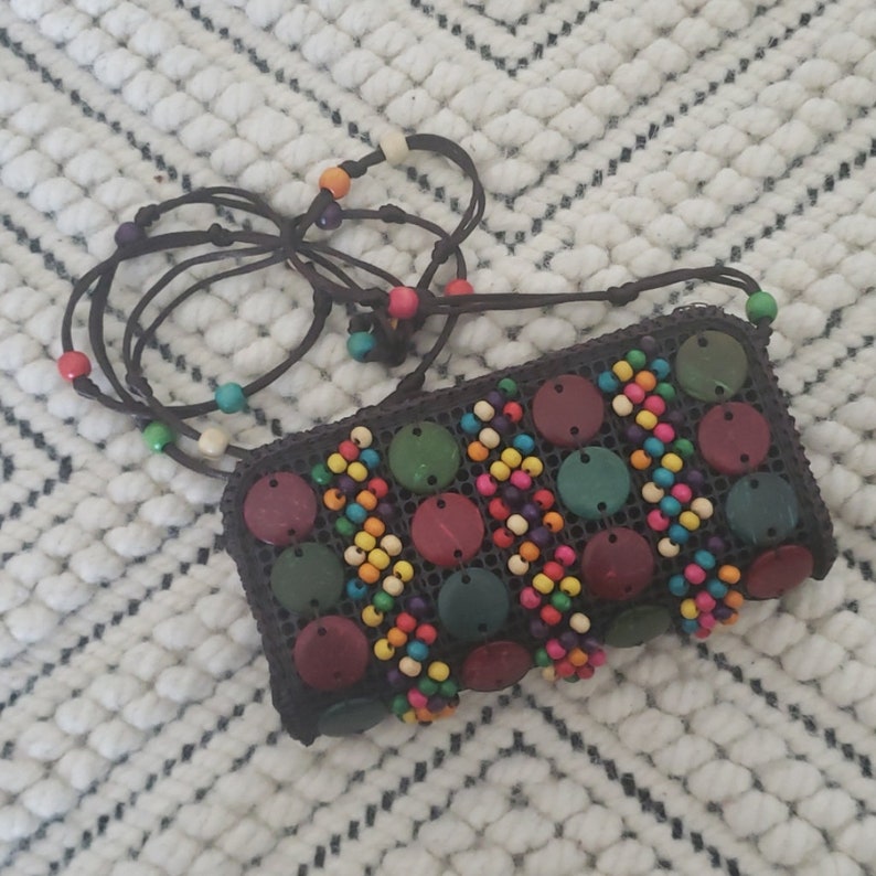 Woven Beaded Small Cross Body Bag image 1