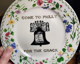 Come To Philly for the Crack Plate Wall Hanging