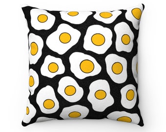 Egg Faux Suede Square Pillow