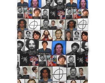 Serial Killers In Color Fleece Blanket