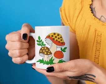 Merry Mushroom Ceramic Mug 11oz