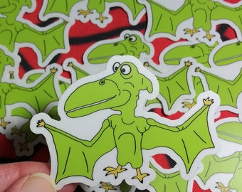 Pterri Pterodactyl Sticker - Weatherproof Dinosaur Decal