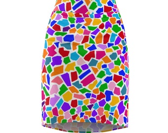 Playhouse Mosaic Print Pencil Skirt