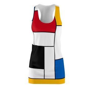 Color Block Mod Racerback Dress