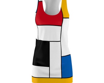 Color Block Mod Racerback Dress