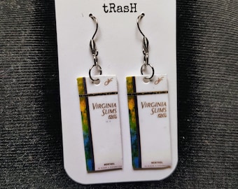 Cigarette Pack Earrings