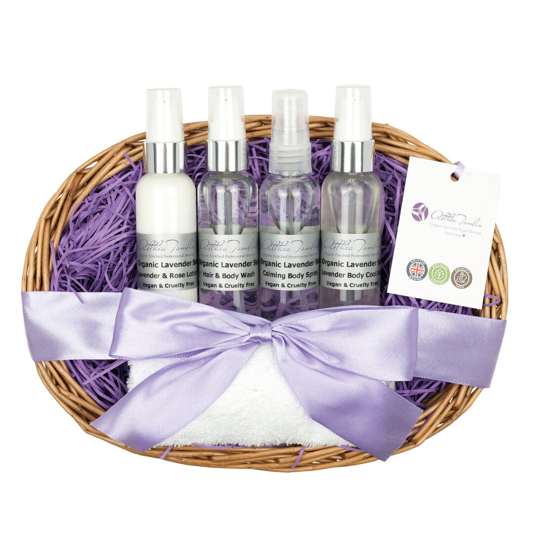 LAVENDER GIFT SET, Lavender Gift Basket, Vegan Lavender Pamper Hamper