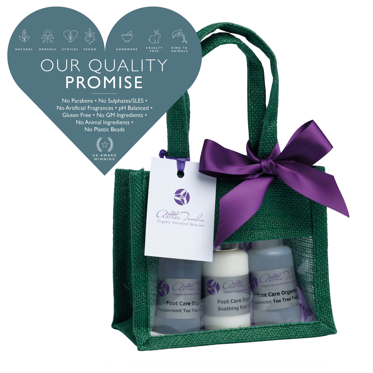 Organic Foot Pamper Kit Foot Care Set Peppermint and Tea Etsy