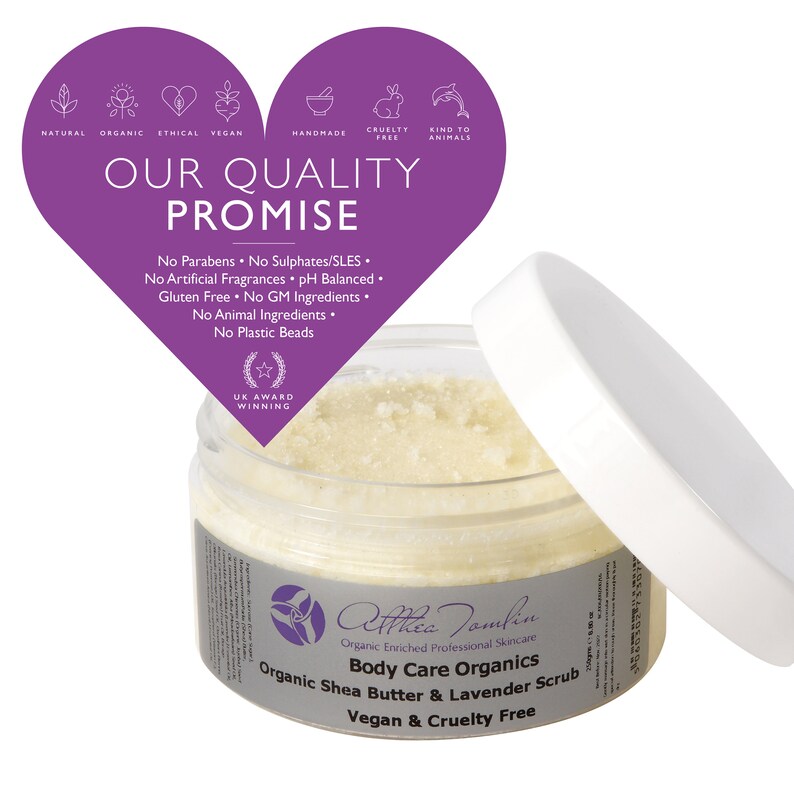 Organic Shea butter body scrub with handcrafted lavender and Etsy