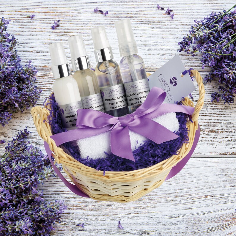 Organic Lavender Gift Set for women Lavender Pamper Set Etsy