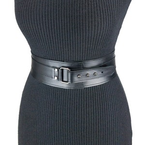 Wide 2,5 inch leather waist wrap belt , Waist cincher, Harness Belt, Dress Belt, Obi Belt