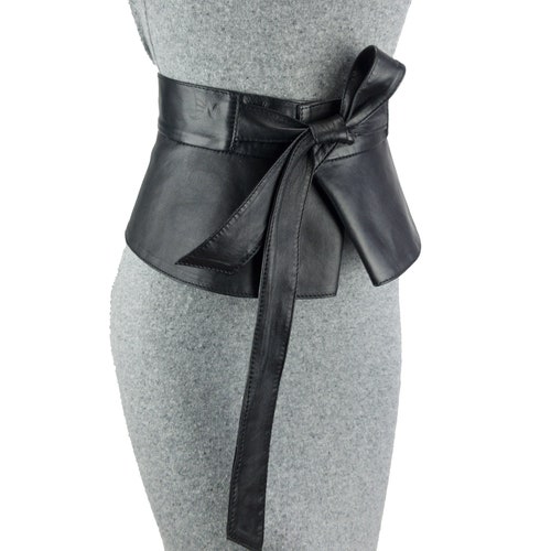 Leather Corset Wide Waist Peplum Belt