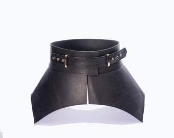 Women's leather peplum corset belt, Plus size belt