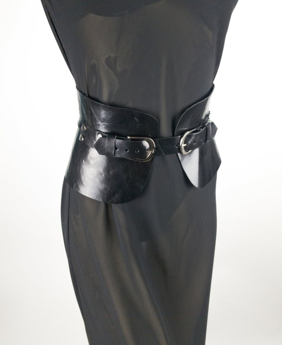 leather peplum belt