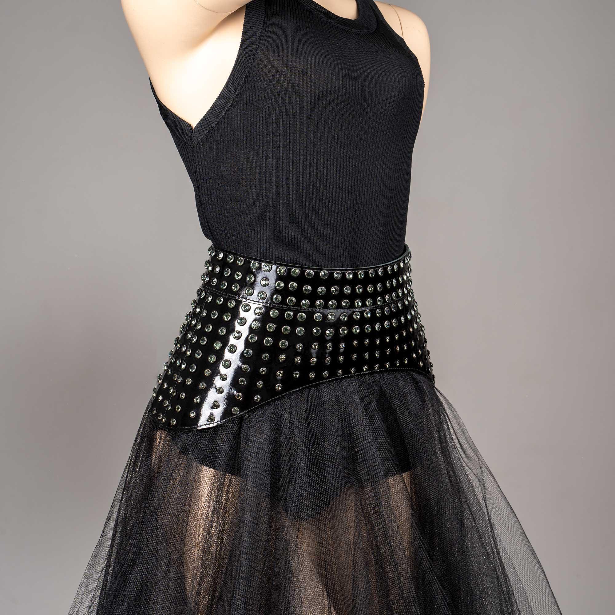 Chic Dressy Leather Rhinestones Peplum Corset Belt - Etsy
