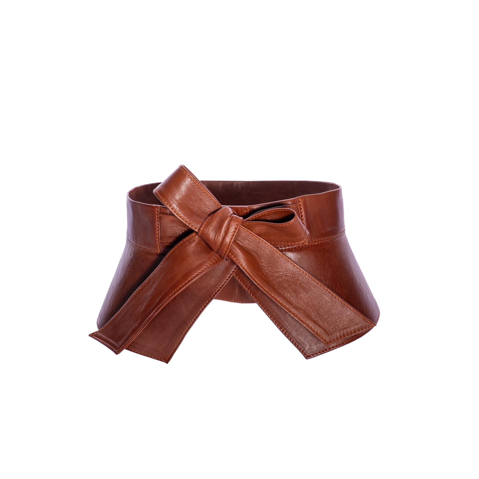 Italian Full Grain Leather Obi Belt, Adjustable Tie Closure, Wide Style il_fullxfull.7099896674_cy0r.jpg main image 4
