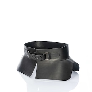 Leather peplum corset belt, Leather obi Belt,  Plus size belt