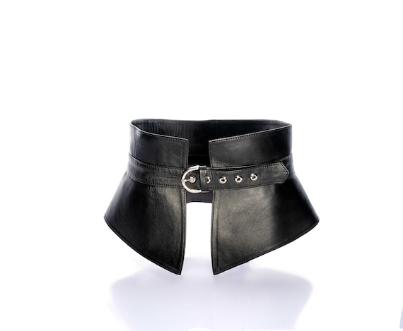 Versatile Leather Peplum Belt, Women's Edgy Chic Dress Obi