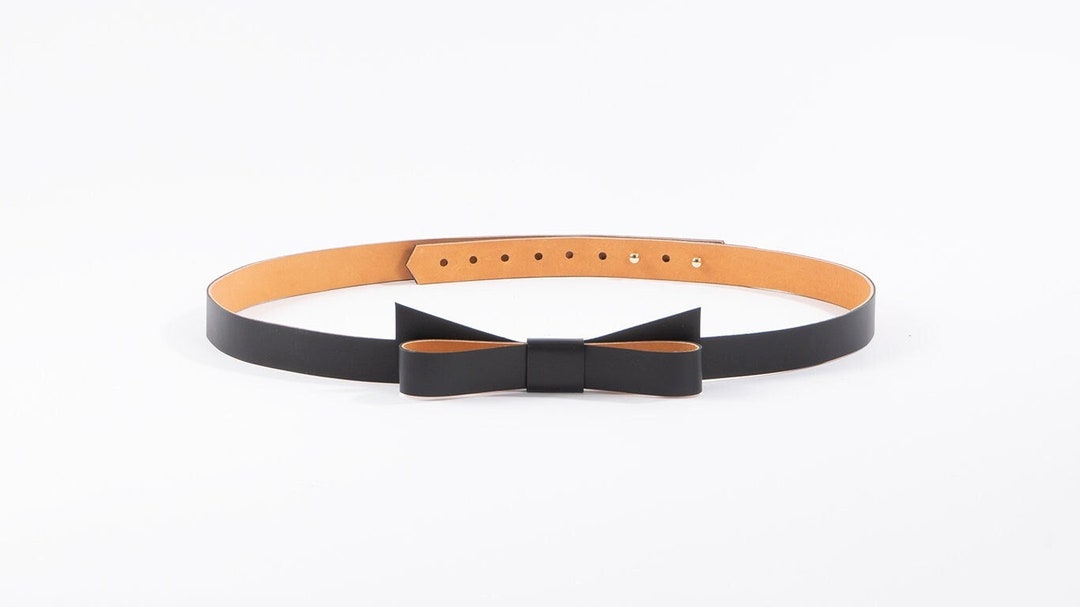 thin black belt for dress